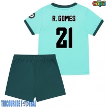 Echipament fotbal Wolves Rodrigo Gomes #21 Tricou Deplasare 2025-26 pentru copii maneca scurta (+ Pantaloni scurti)