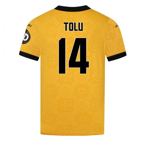 Echipament fotbal Wolves Tolu Arokodare #14 Tricou Acasa 2025-26 maneca scurta Echipament fotbal Wolves Tolu Arokodare #14 Tricou Acasa 2025-26 maneca scurta
