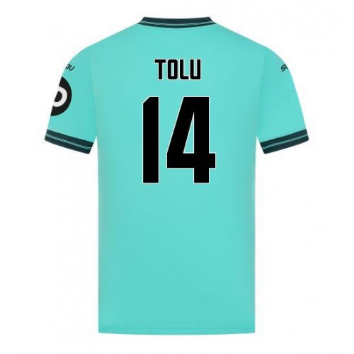 Echipament fotbal Wolves Tolu Arokodare #14 Tricou Deplasare 2025-26 maneca scurta Echipament fotbal Wolves Tolu Arokodare #14 Tricou Deplasare 2025-26 maneca scurta