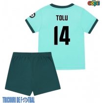 Echipament fotbal Wolves Tolu Arokodare #14 Tricou Deplasare 2025-26 pentru copii maneca scurta (+ Pantaloni scurti)