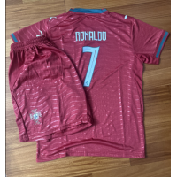 Echipament fotbal Portugalia Cristiano Ronaldo #7 Tricou Acasa Mondial 2026 pentru copii maneca scurta (+ Pantaloni scurti)