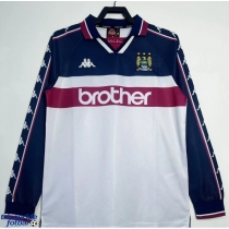 Manchester City 1997-1998 Tricou Retro Deplasare maneca lunga
